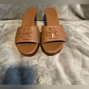 Tory Burch Lowell Tumbled Leather Wedge
